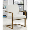 34.8" Wood, Steel, Foam and Polyester Dominic Accent Chair