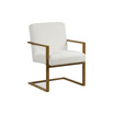 34.8" Wood, Steel, Foam and Polyester Dominic Accent Chair