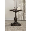 23.75" Medium Density Fiberboard Round End Table with Pedestal Base