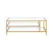Winthrop Coffee Table with Shelves, 46" x 20"