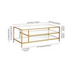 Winthrop Coffee Table with Shelves, 46" x 20"