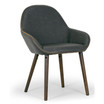 Set of 2 Alan Arm Chair in Vintage-like Color with Contrasting Stitching