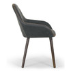 Set of 2 Alan Arm Chair in Vintage-like Color with Contrasting Stitching