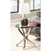 Yorkville Modern Glass Top End Table