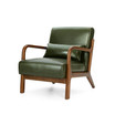 Mid-Century Modern Accent Armchair with Rubberwood Frame