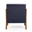 Mid Century Modern Leatherette Accent Armchair with Rubberwood Frame, 30"