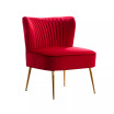 25" Wide Upholstered Tufted Velvet Accent Chair With Metal Leg