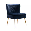 25" Wide Upholstered Tufted Velvet Accent Chair With Metal Leg