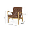 Marcola Mid Century Modern Upholstered Club Chair