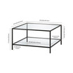Sivil 32" Square Coffee Table with Shelf