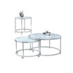 Rayne 36" Round Faux Marble Nesting Cocktail Tables