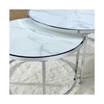 Rayne 36" Round Faux Marble Nesting Cocktail Tables