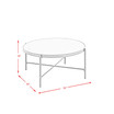 Carlo Round Coffee Table with Marble Top