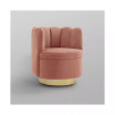 Ragland Velvet Tufted Accent Chair with Swivel Metal Base