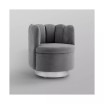 Ragland Velvet Tufted Accent Chair with Swivel Metal Base