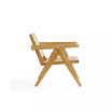 Hamlet 22.64" Ash Wood and Natural Cane Sturdy Accent Chair
