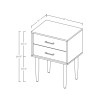 20" Two-Drawer Side Table - White