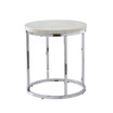 Echo 22" Round Marble and Chrome End Table