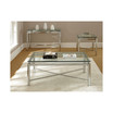Nova 24" Glass and Chrome End Table