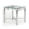 Nova 24" Glass and Chrome End Table