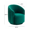 London Pleated Swivel Chair