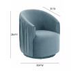 London Pleated Swivel Chair