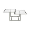 Amalie 2-Tier Satin Coffee Table, 43" x 23"