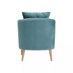 Zoe Accent Chair with Wooden Legs