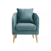 Zoe Accent Chair with Wooden Legs