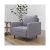 Garibaldi Mid-Century Modern Armchair With Tufted Upholstery & Solid Wood Legs