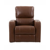 Distribution Tucson Home Theater Single Power Leather Gel Recliner with Stainless Steel Cup Holders
