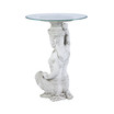 Thai Teppanom Beautiful Being Glass -Topped Asian Decor Table
