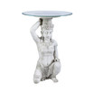 Thai Teppanom Beautiful Being Glass -Topped Asian Decor Table