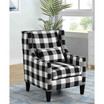 Glenn with Nailhead Trim Arm Chair, Checkered Pattern