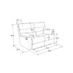 Dale 38.6" Faux Leather Reclining Loveseat