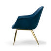 Angela Velvet Accent Chair with Metal Legs Stitching Accent