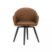 Dome Swivel Accent Chair with Arms, Office/Dining/Guest, Blended Leather