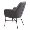 30" Steel, Polyester Hans Accent Chair