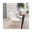 Elton Series Polypropylene Accent Chair With Metal Braced Wooden Legs