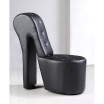 Jenna High Heel Faux Leather Crystal Studs Shoe Chair
