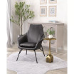 33" Steel, Polyurethane Javier Angular Shaped Accent Chair