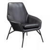 33" Steel, Polyurethane Javier Angular Shaped Accent Chair