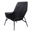 33" Steel, Polyurethane Javier Angular Shaped Accent Chair