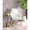 33" Steel, Polyurethane Javier Angular Shaped Accent Chair