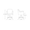 Pelo Adjustable Height Swivel Accent Chair