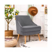 Accent Chair Velvet Upholstered Single Sofa with Legs