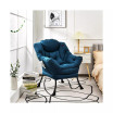 Modern Polyester Fabric Lazy Chair Single Sofa Chair w/Side Pocket