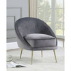 Olivia Velour with Legs Accent Chair