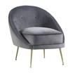 Olivia Velour with Legs Accent Chair