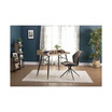 Gladstone Two-Tone Swivel Home Office Accent Chair In Black Metal 4-Star Base - Back, Black Brown